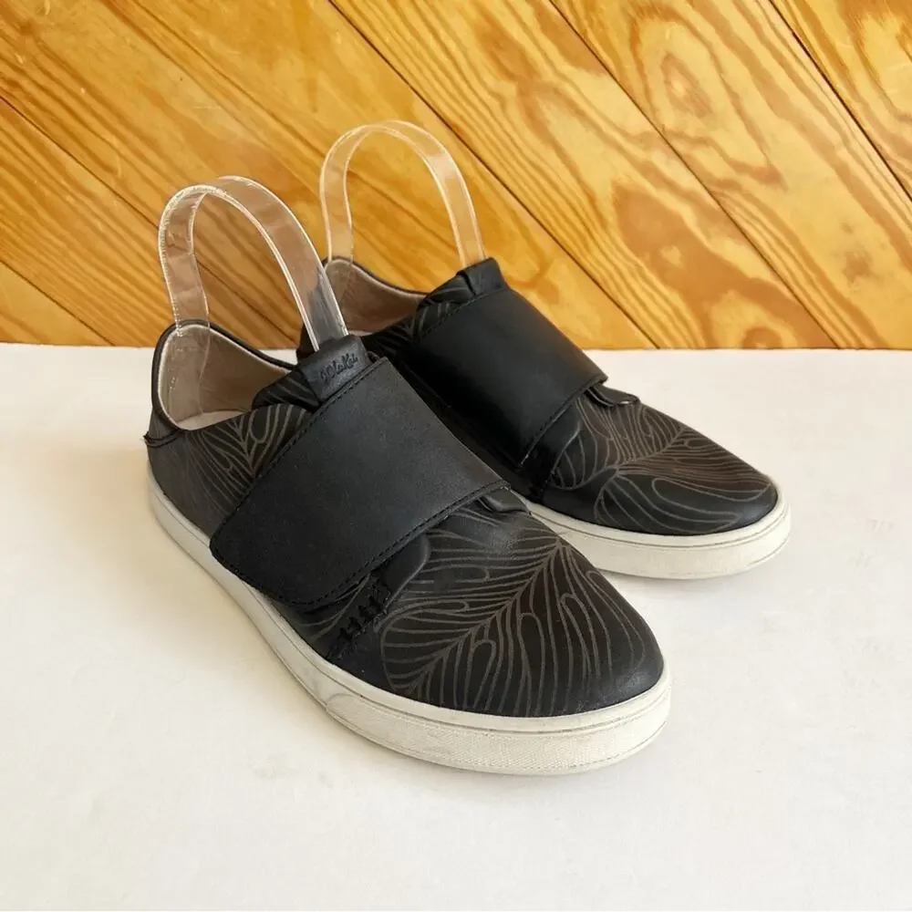 OluKai Pehuea Loupili Sneakers Leather Black